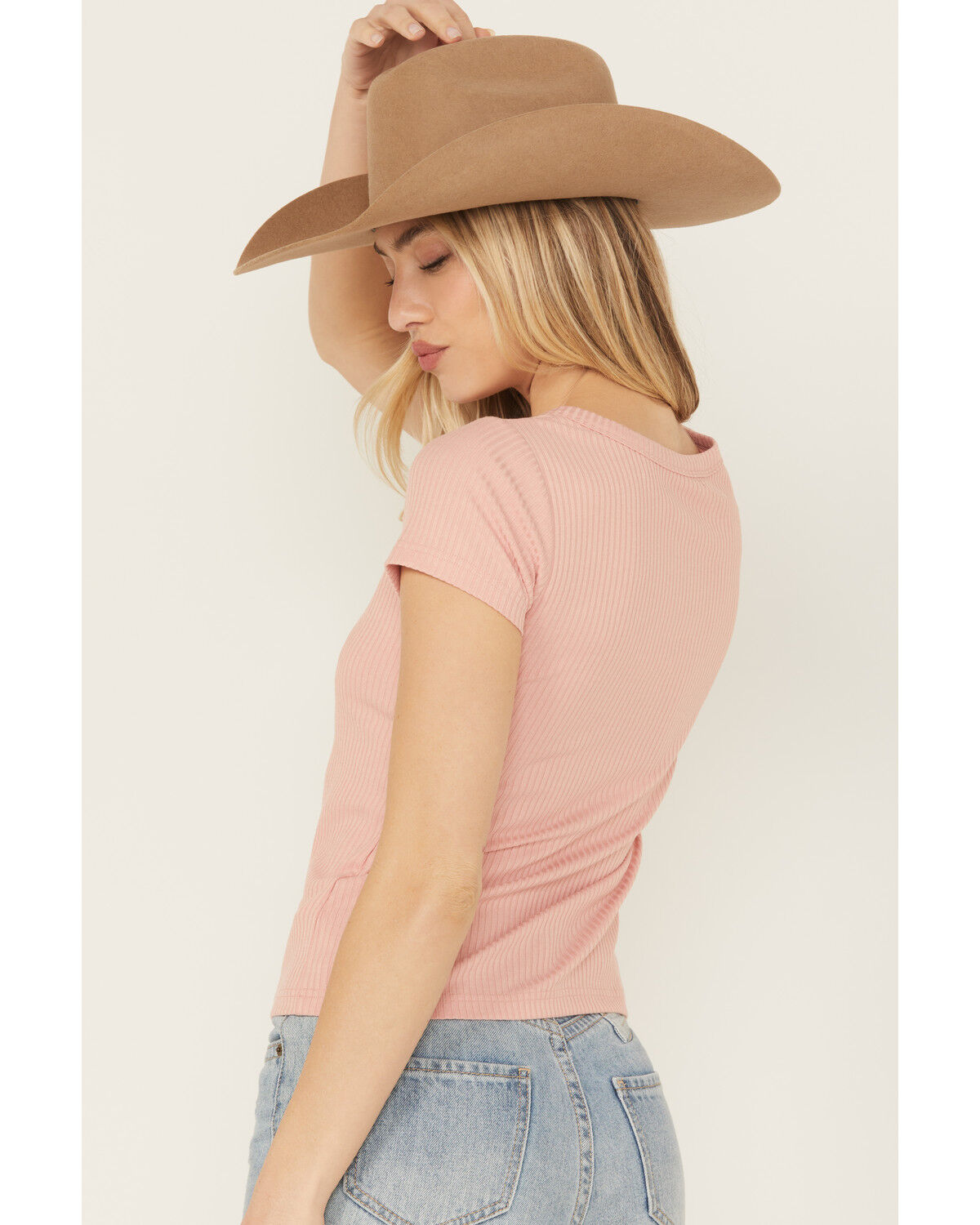 Shyanne Women's Studded Rib Knit V-Neck Top