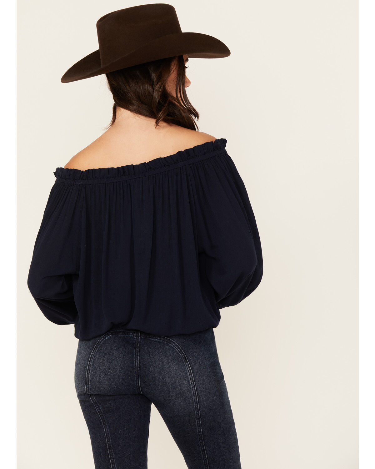 Wild Moss Women's Lace Detail Peasant Top