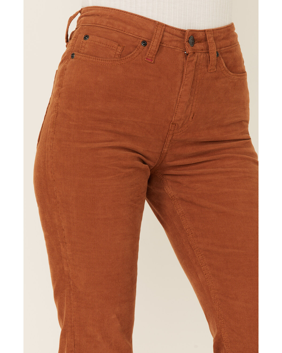 Idyllwind Women's Pecan High Rise Flare Stretch Corduroy Jeans