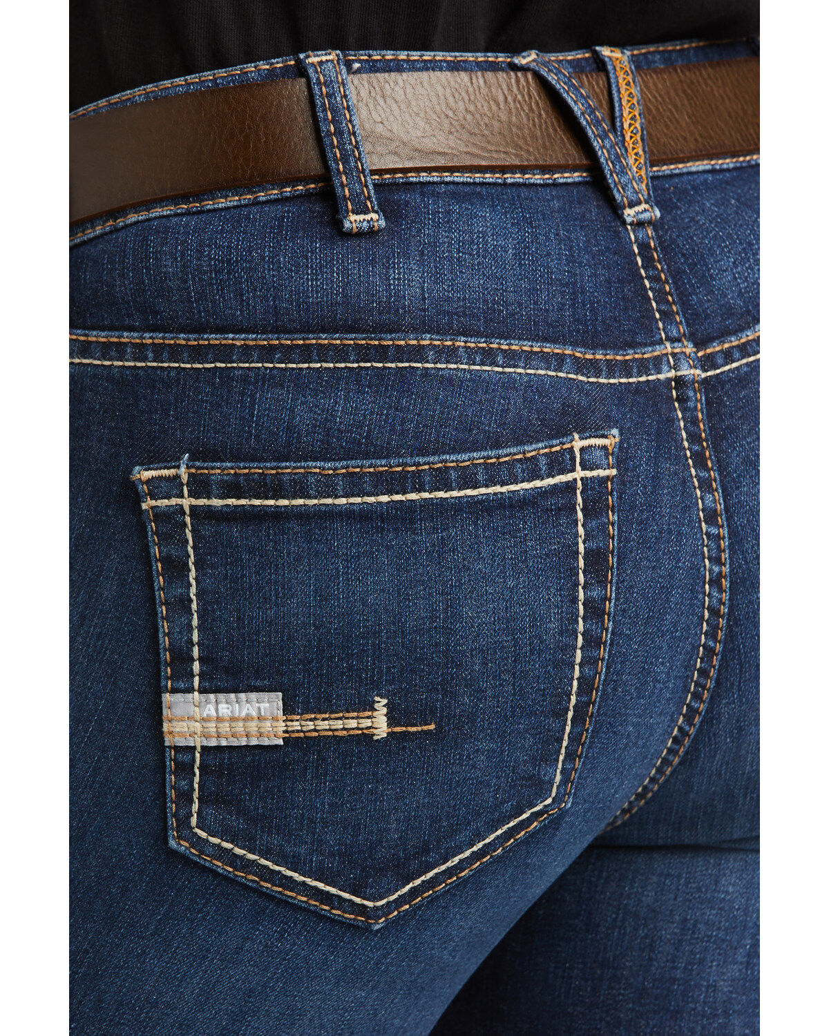 Ariat Women's Rebar Camden Medium Wash Flex Riveter Double Front Slim Leg Work Jeans