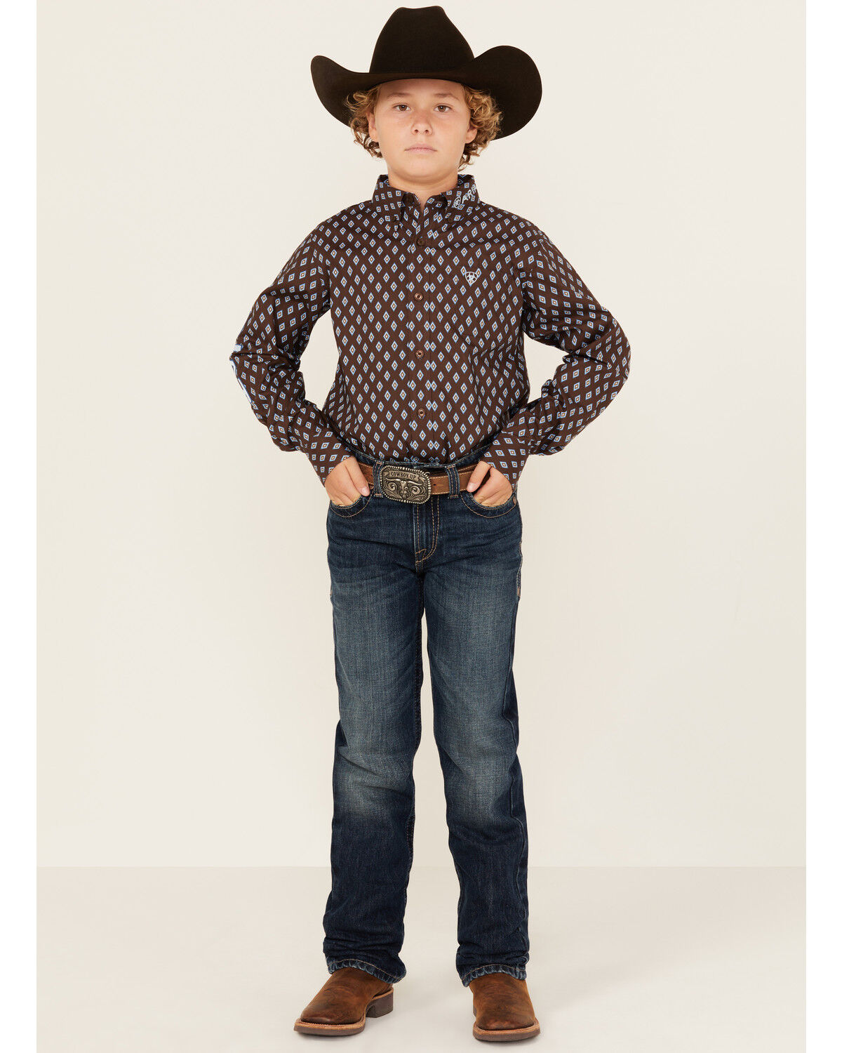 Ariat Boys' B5 Dark Wash Slim Straight Denim Jeans