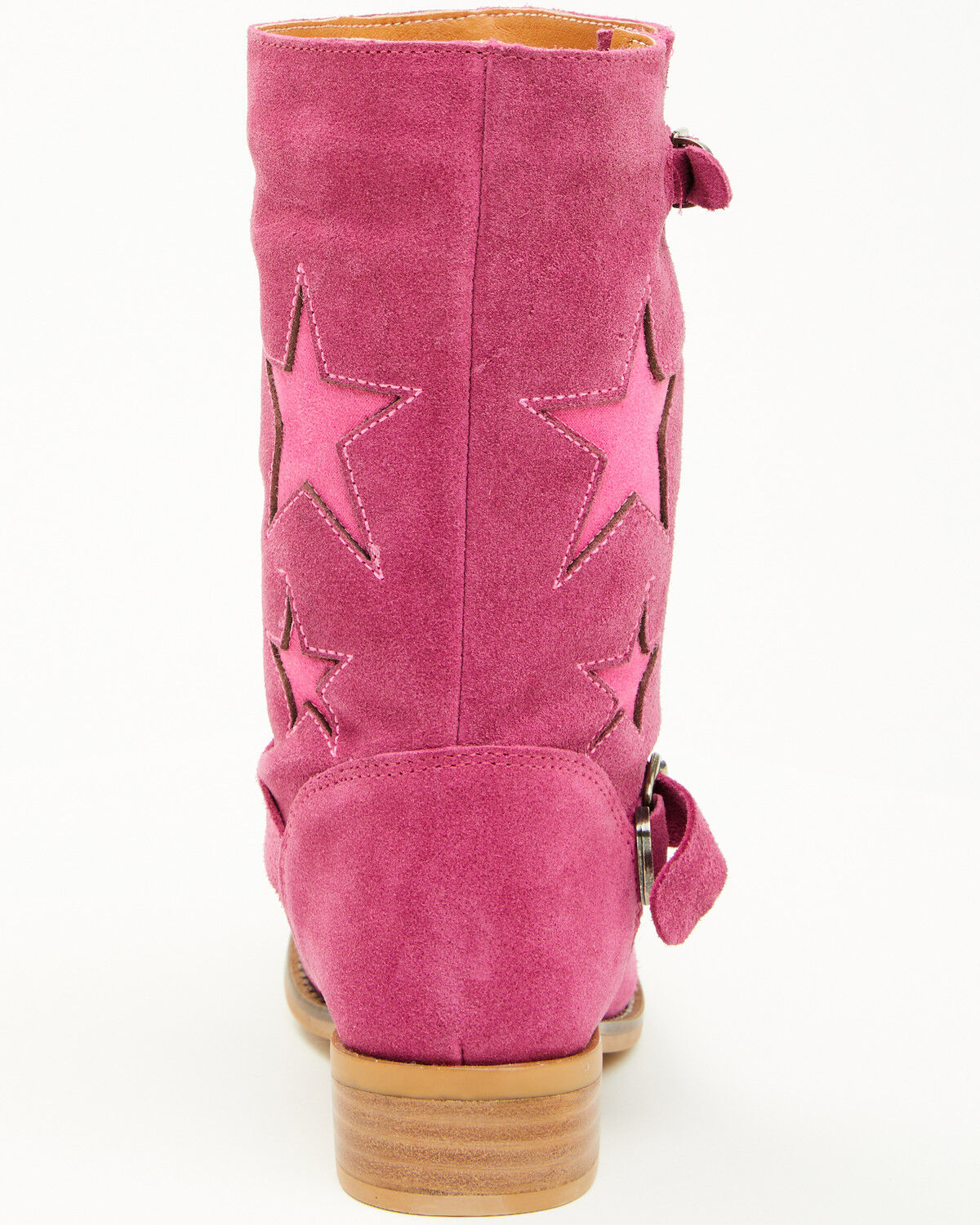 Dingo Girls' Blacklist Star Inlay Harness Boots - Square Toe