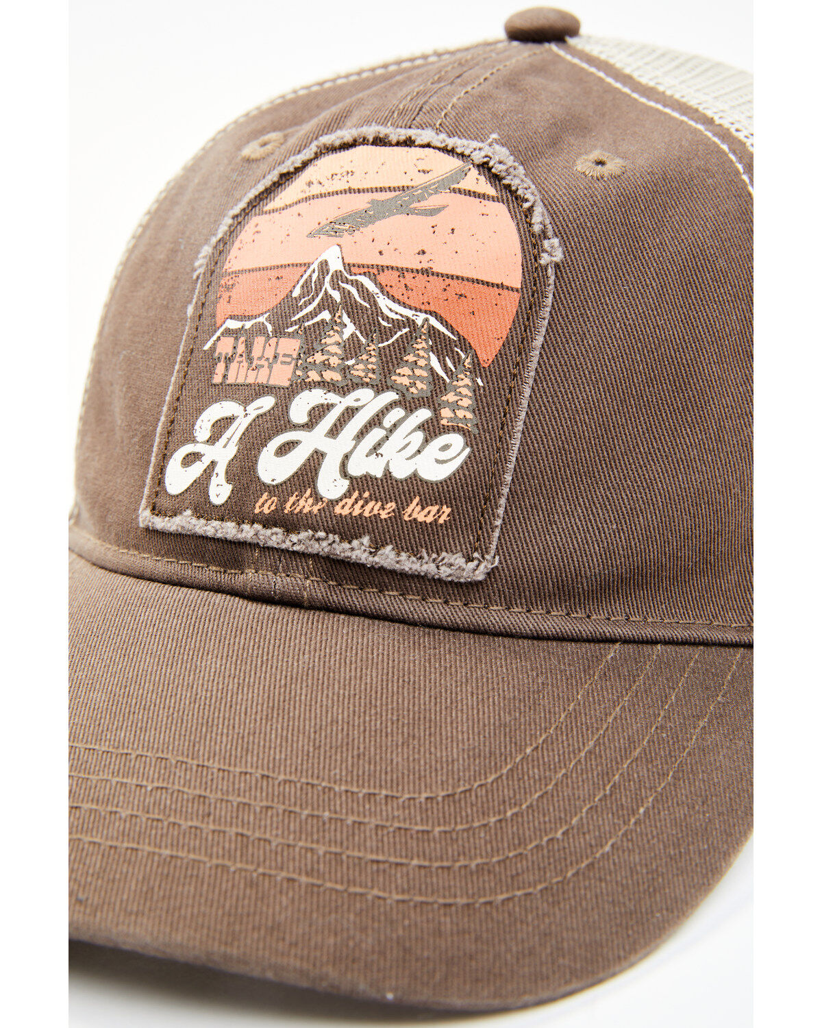 Shyanne Women's Take A Hike Embroidered Patch Mesh-Back Ball Cap