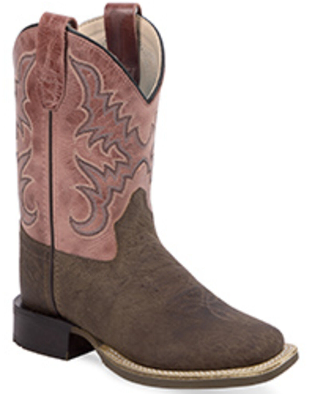 Old West Little Girls' Western Boots - Broad Square Toe
