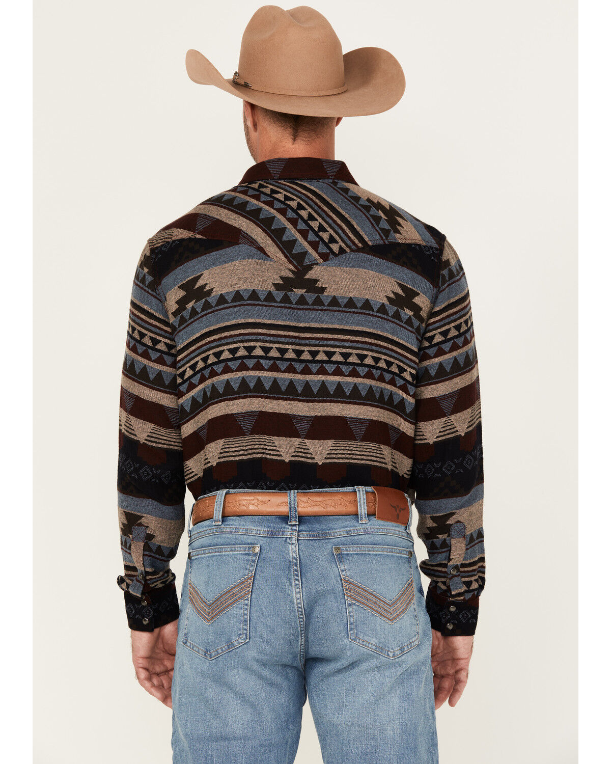 Cody James Men's Stagecoach Southwestern Print Long Sleeve Snap Western Shirt