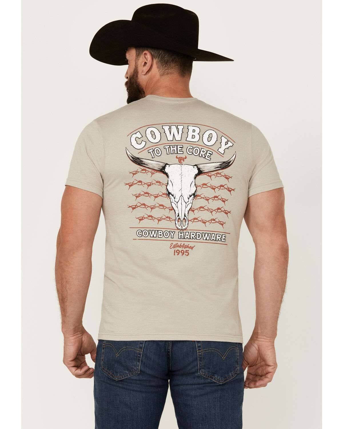 Cowboy Hardware Men's Cowboy To The Core Short Sleeve Graphic T-Shirt