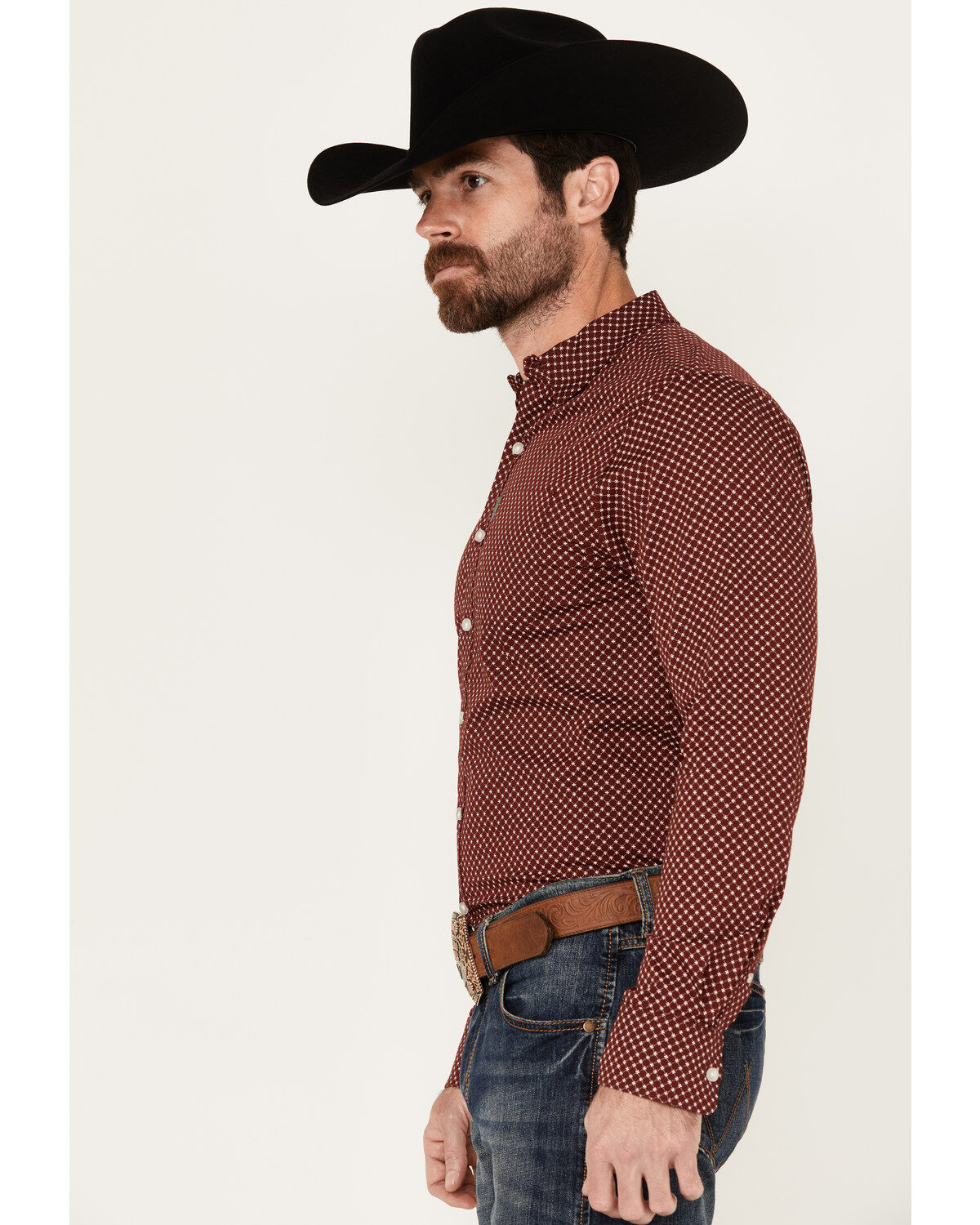 Ariat Men's Macoy Geo Print Long Sleeve Button-Down Stretch Western Shirt