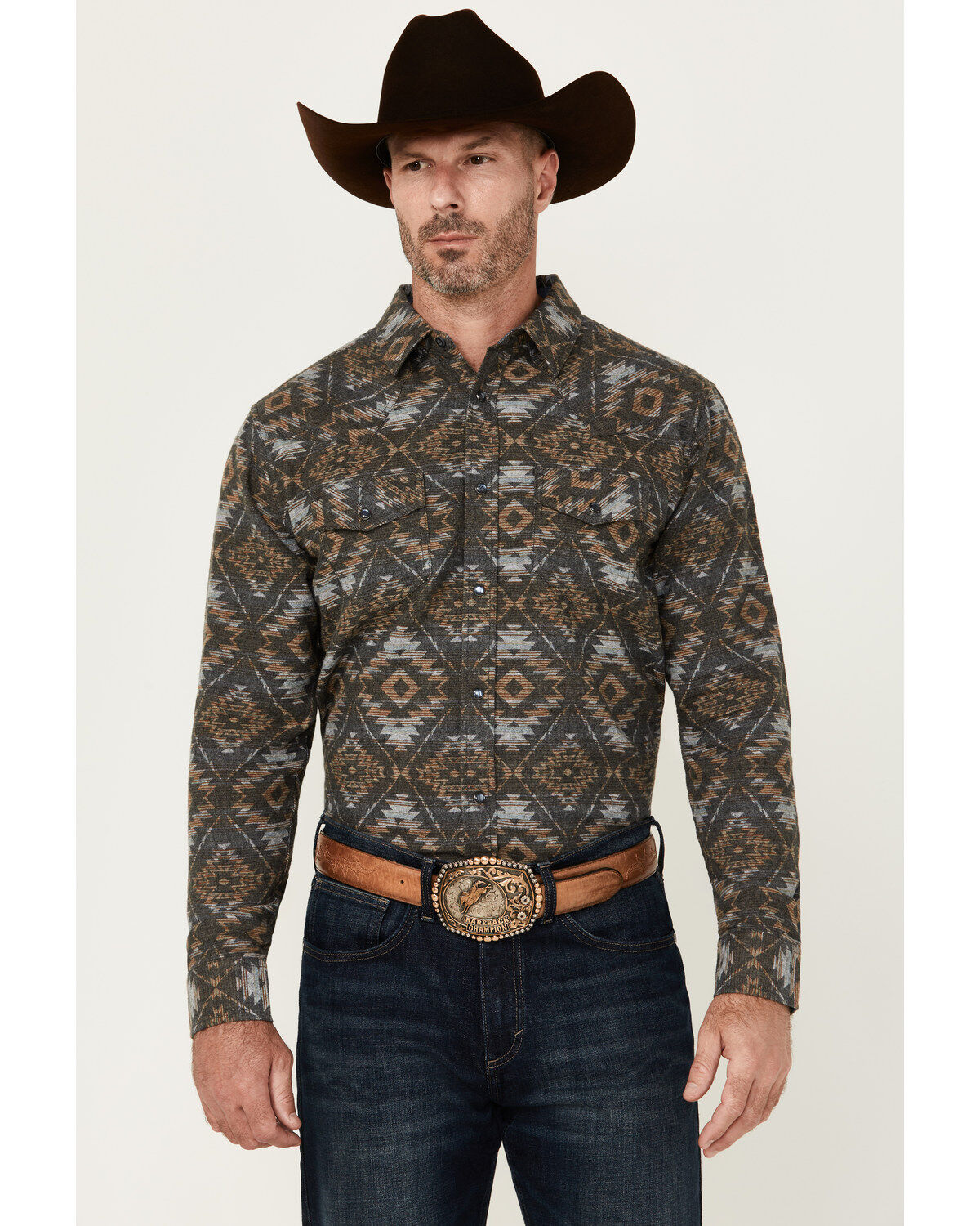 Cody James Men's Legends Southwestern Print Long Sleeve Western Shirt