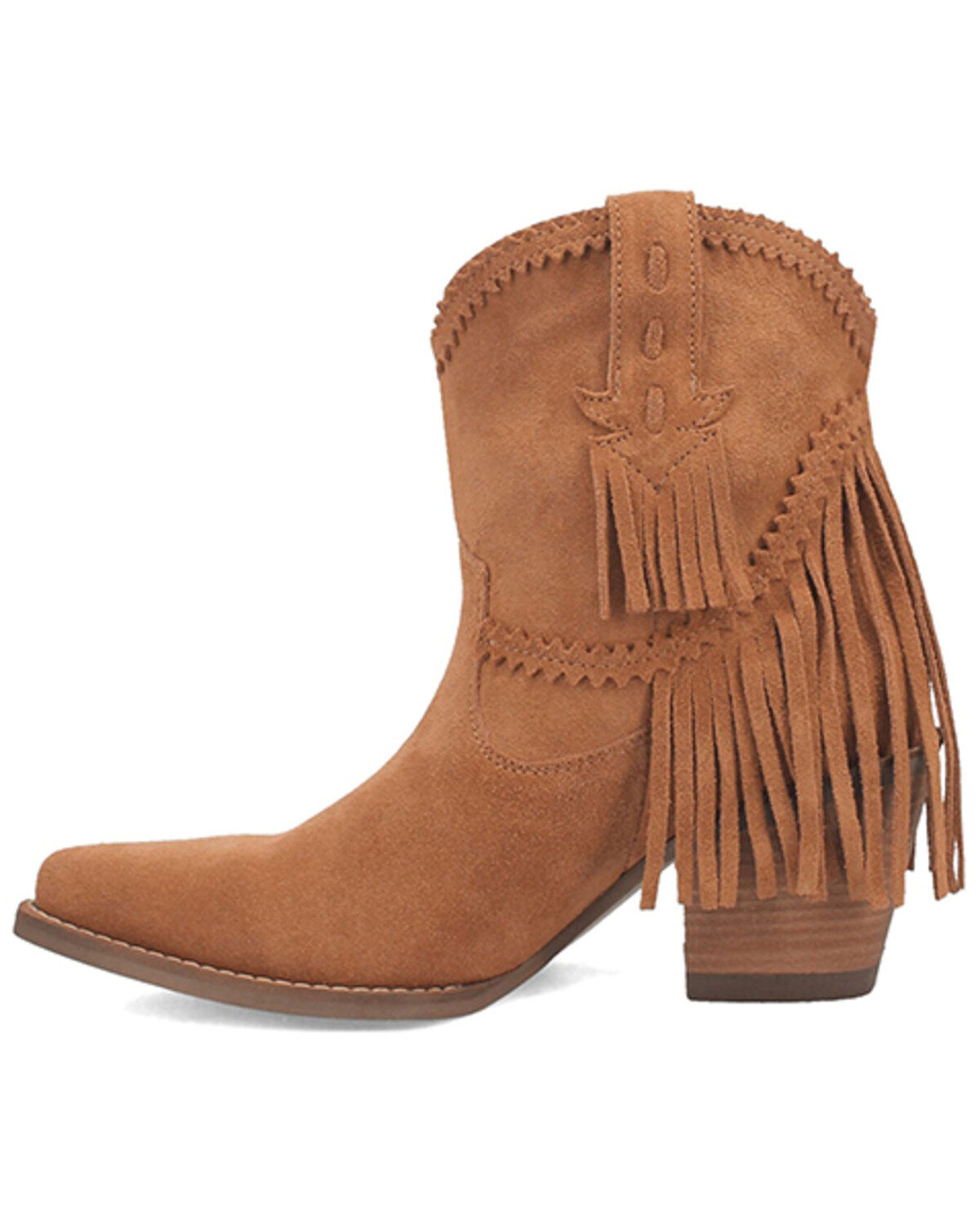 Dingo Women's Fandango Fringe Suede Western Booties - Snip Toe