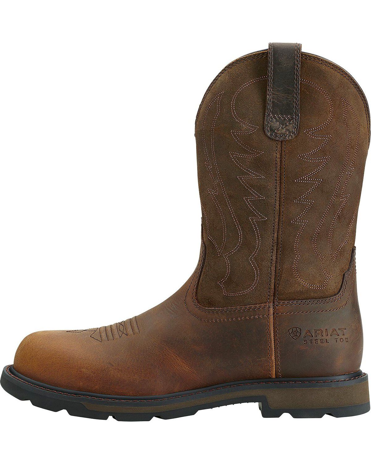 Ariat Men's Groundbreaker Pull On Work Boots - Steel Toe