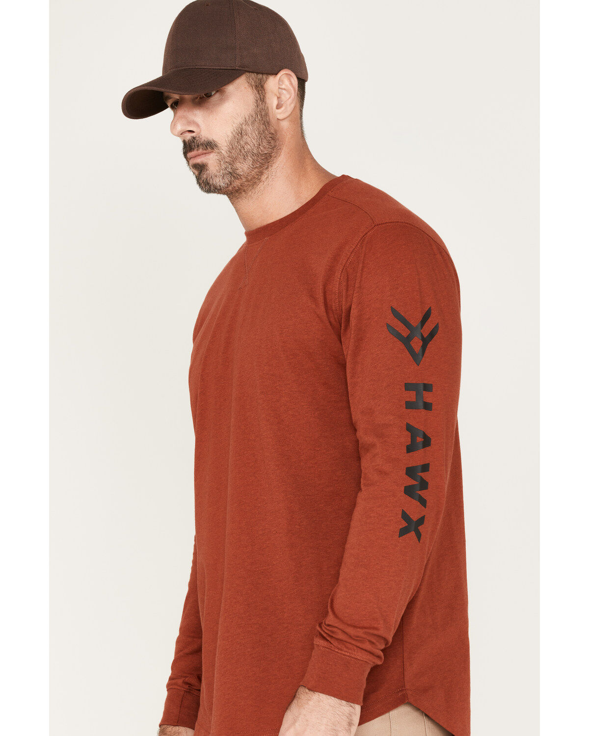 Hawx Men's Solid Logo Graphic Work T-Shirt