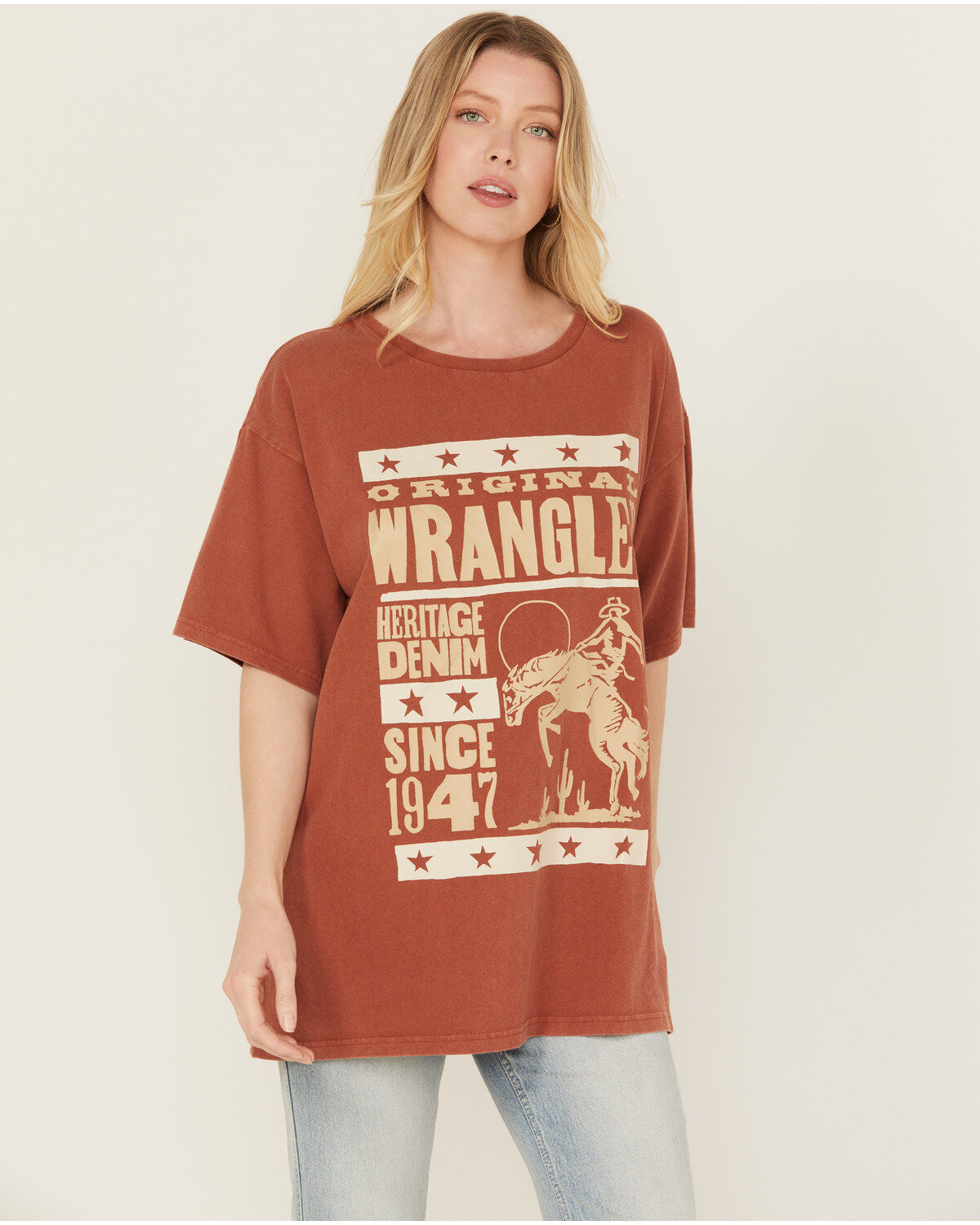 Wrangler Women's OG Cowboy Logo Short Sleeve Graphic Tee