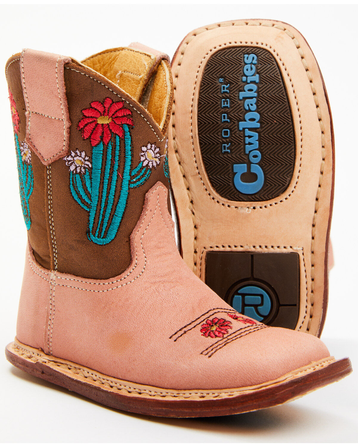 Roper Infant Girls' Cowbaby Cactus Western Boots - Square Toe