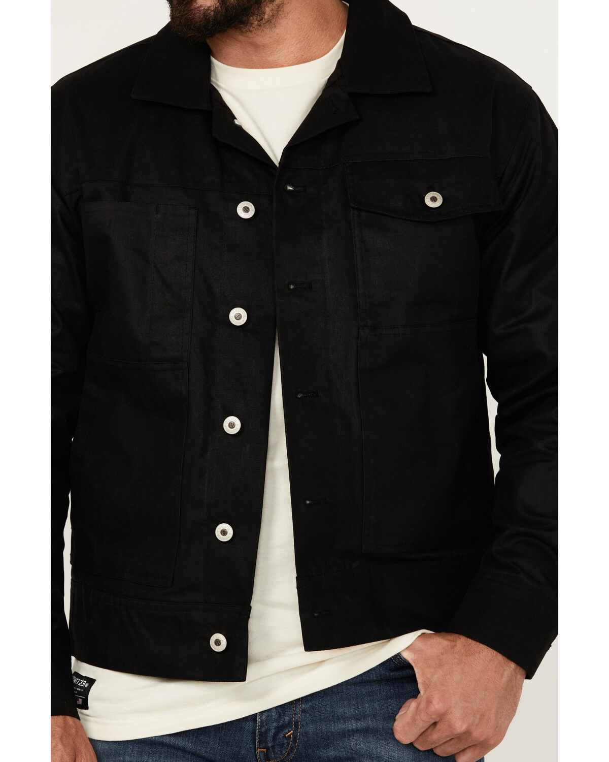 Resistol Men's Blackwater Solid Waxed Canvas Button-Down Jacket