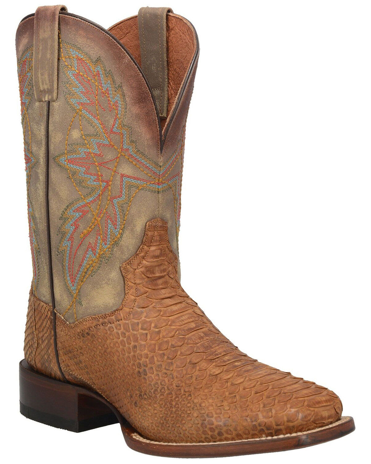 Dan Post Men's Dry Gulch Python Exotic Boots - Broad Square Toe