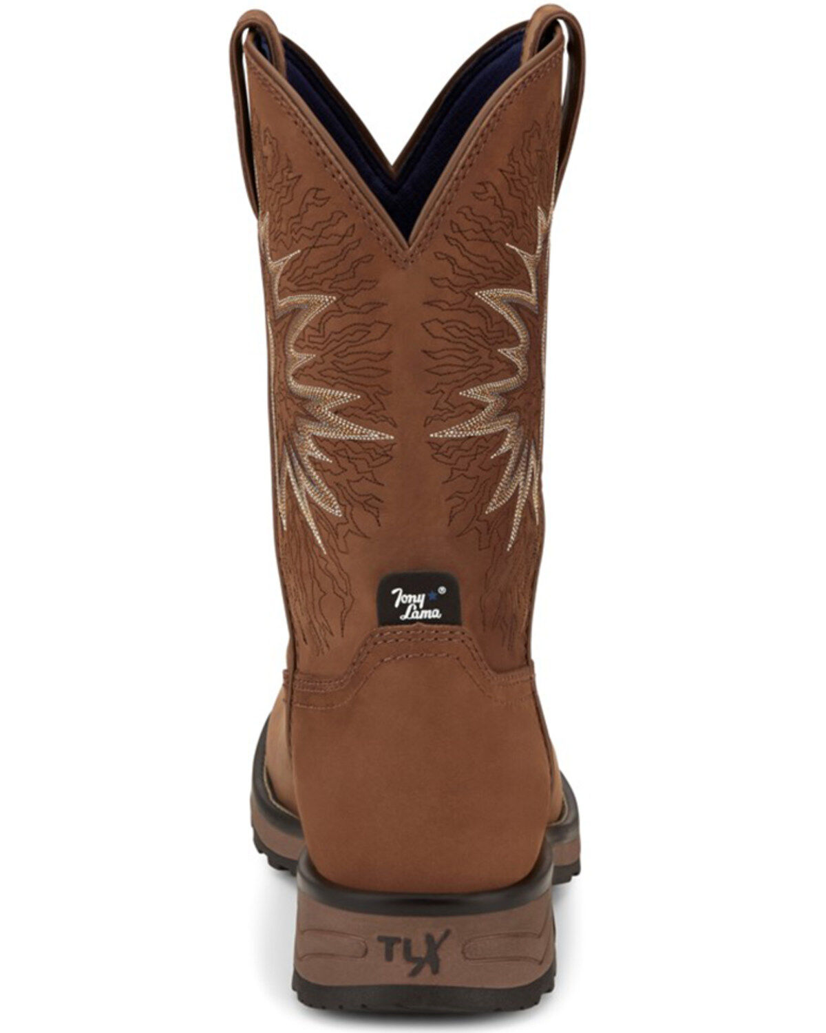 Tony Lama Men's Boom Saddle Cowhide Pull-On  Western Work Boots - Soft Toe
