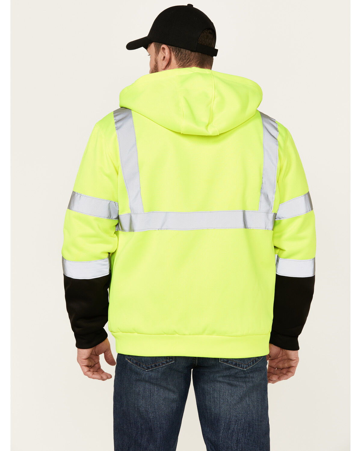 Hawx Men's High Vis Hooded Jacket - Big