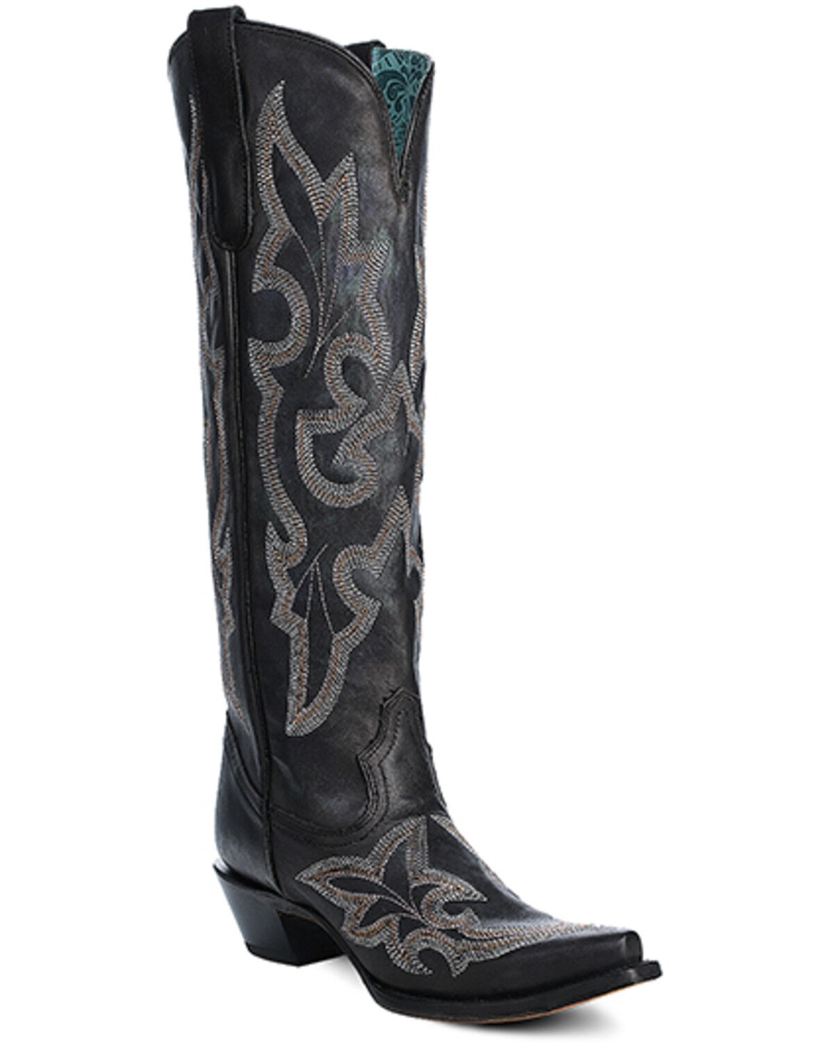 Corral Women's Embroidered Tall Western Boots - Snip Toe