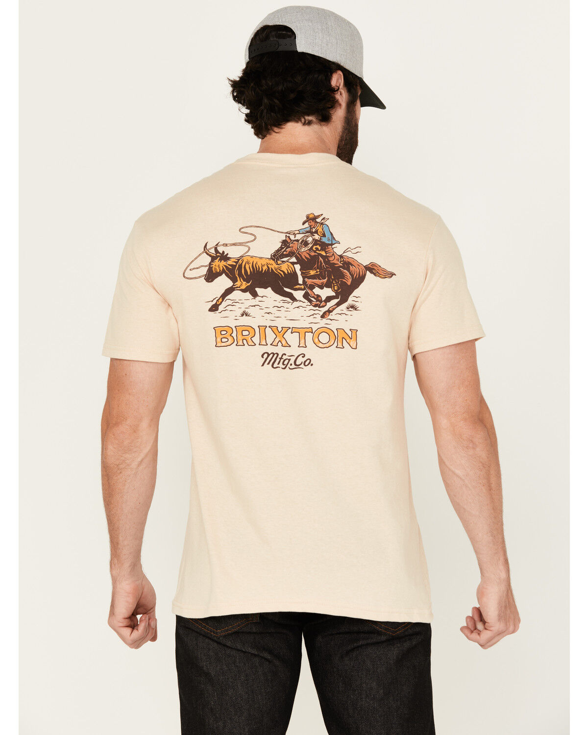 Brixton Men's Wrangling Cowboy Short Sleeve Graphic T-Shirt