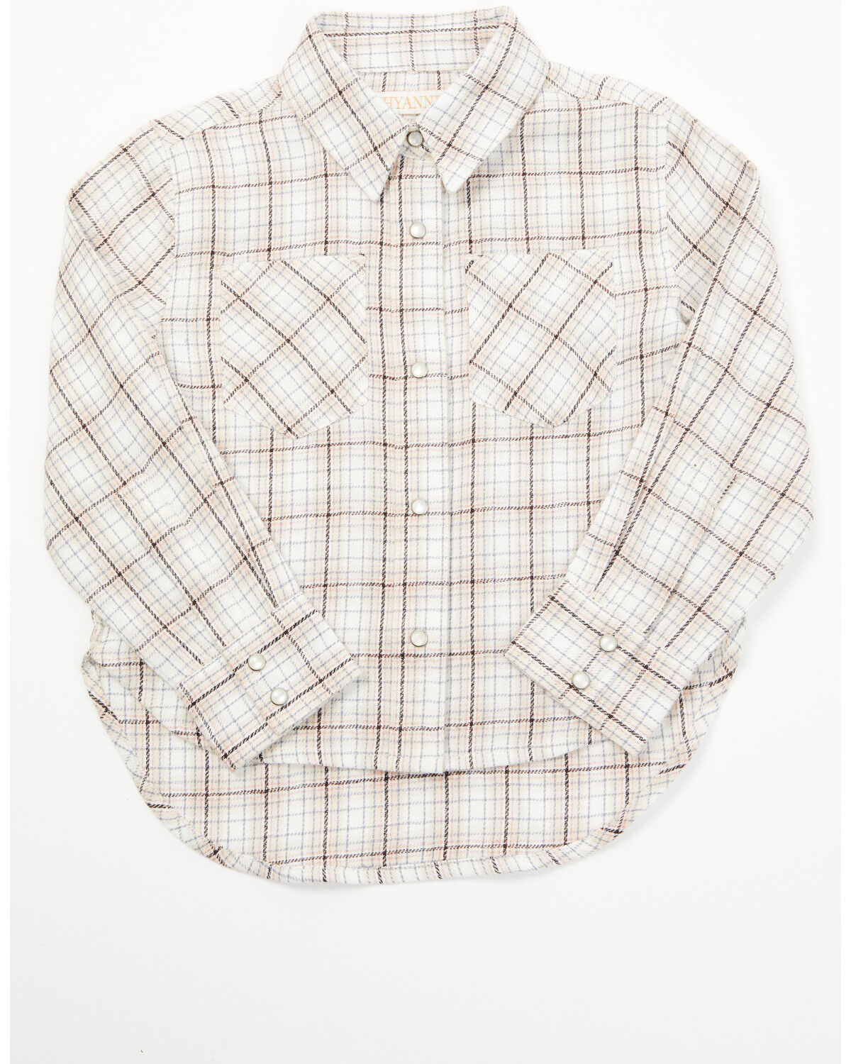 Shyanne Toddler Girls' Plaid Print Long Sleeve Snap Western Shirt
