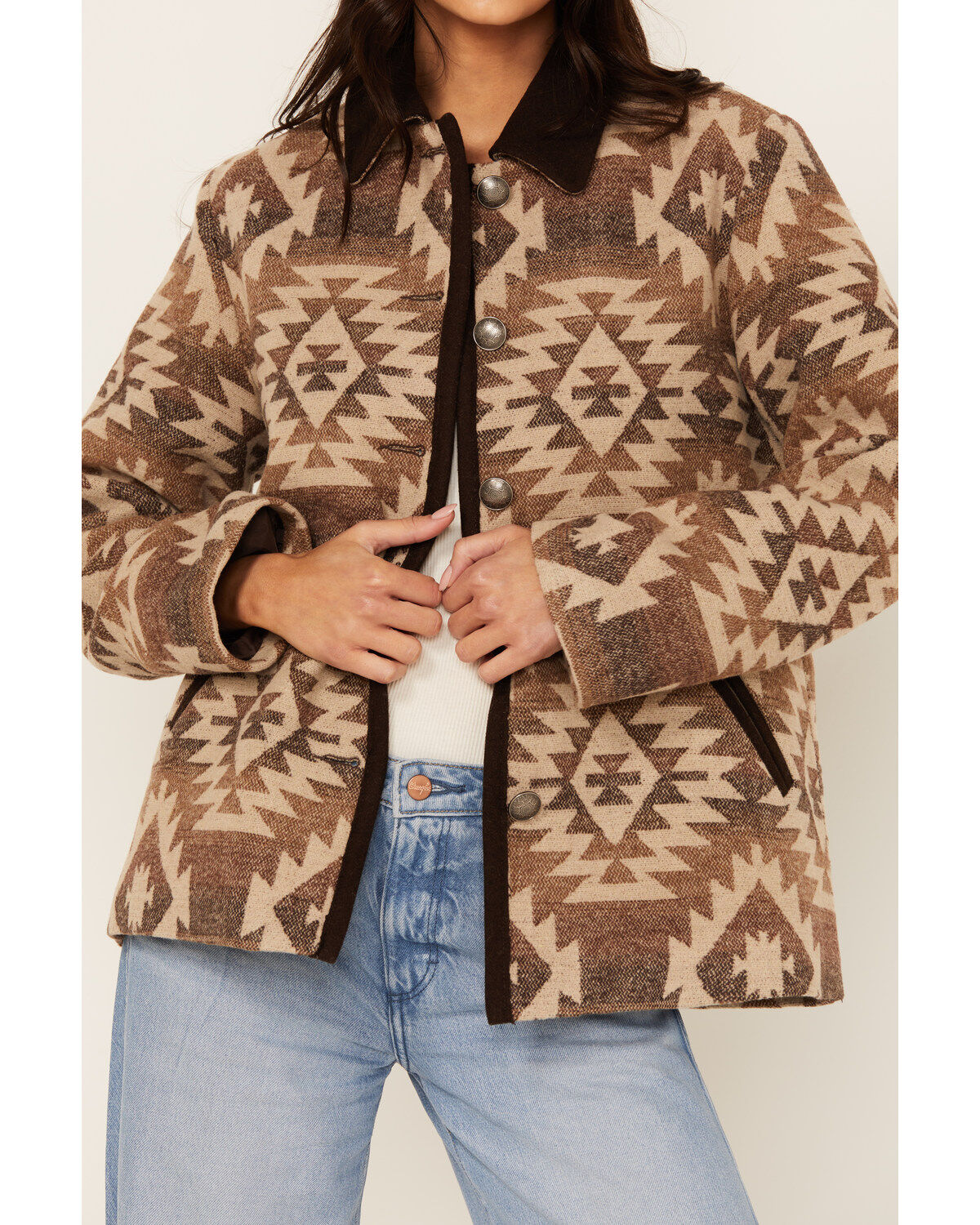 Cripple Creek Women's Southwestern Print Concho Jacket