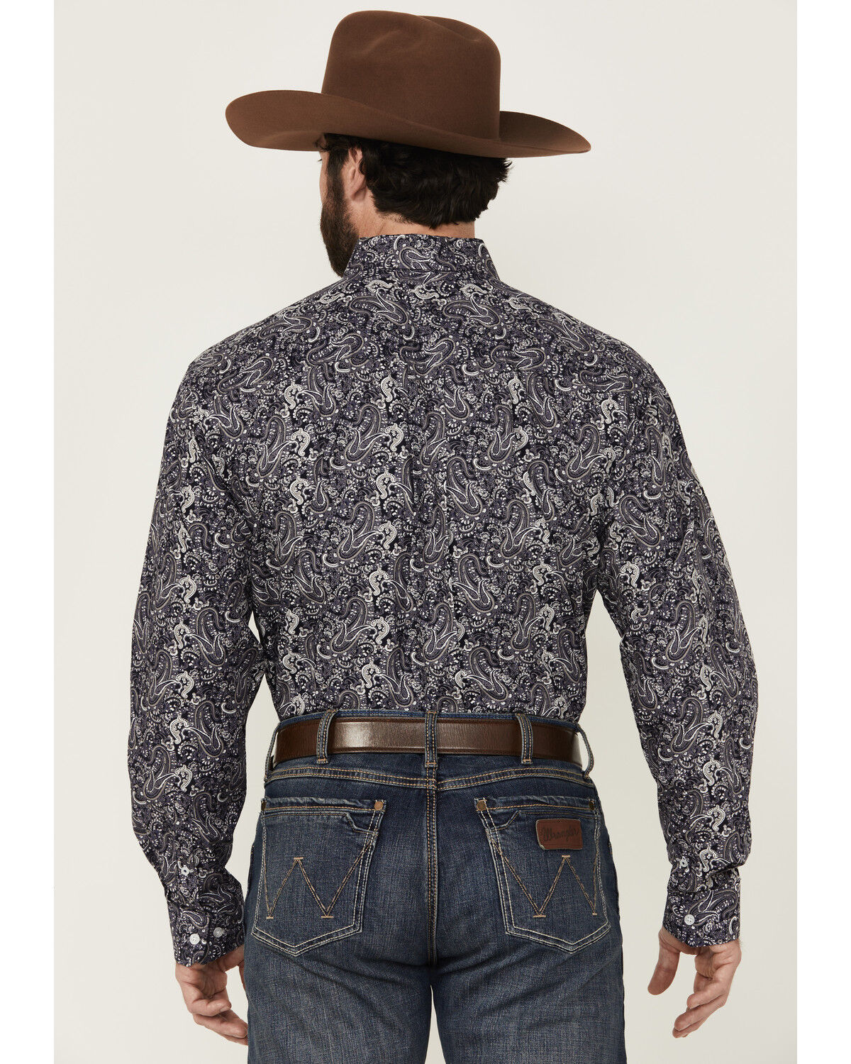 Cinch Men's Paisley Print Long Sleeve Button-Down Western Shirt