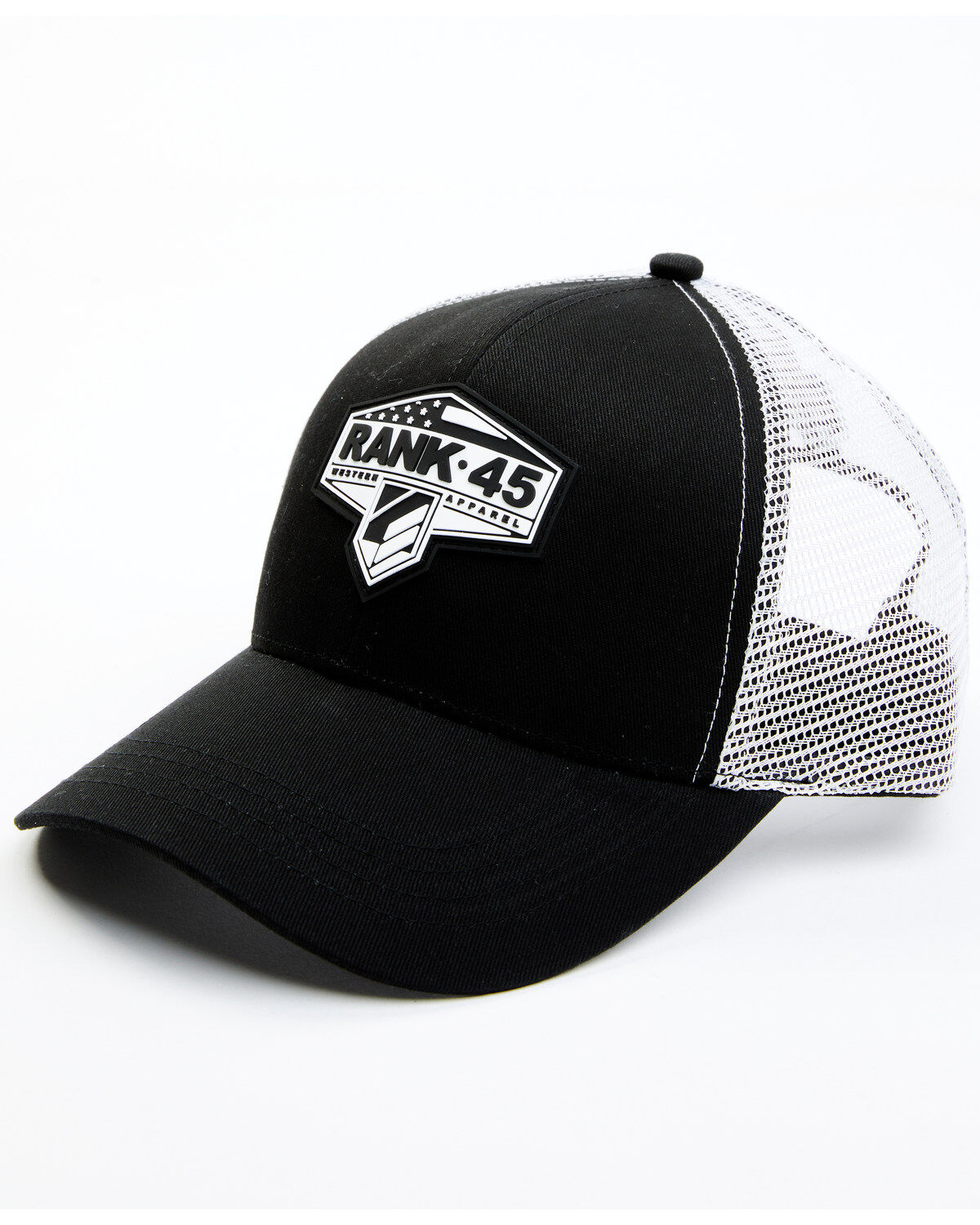RANK 45® Men's Flag Shield Graphic Mesh-Back Ball Cap