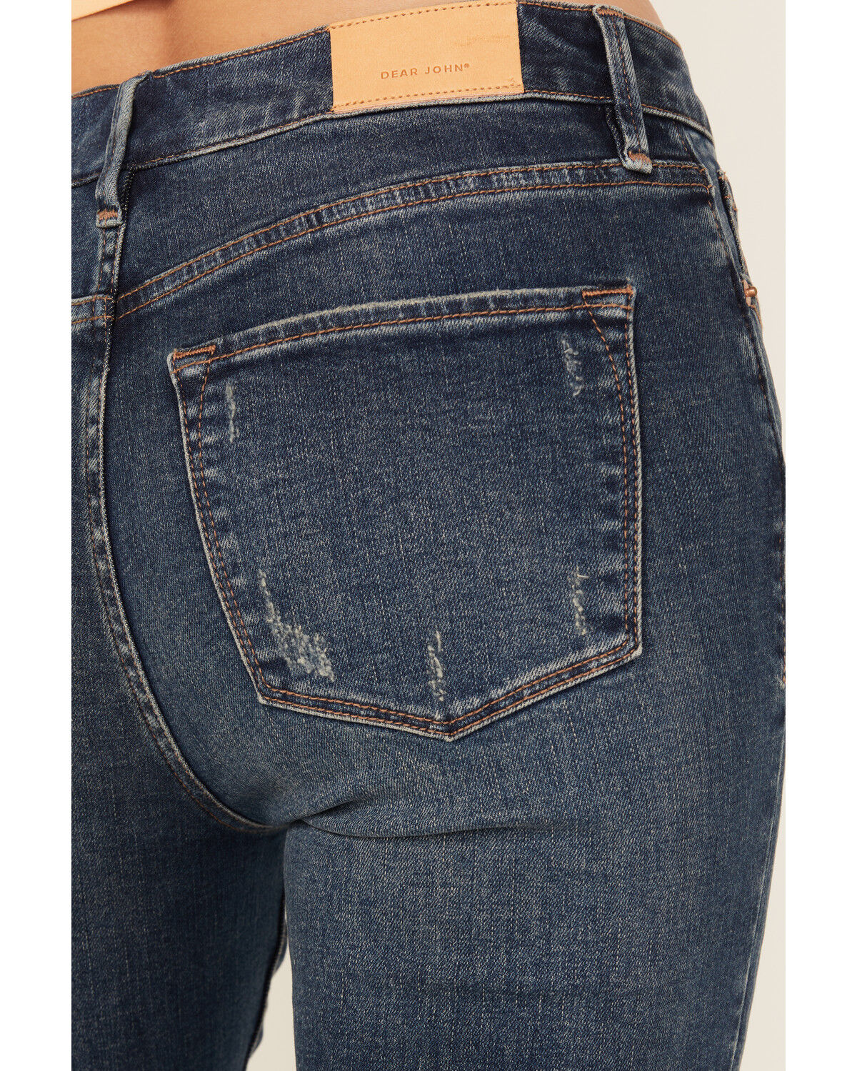 Dear John Women's Jaxtyn Dark Wash Mid Rise Bootcut Stretch Denim Jeans