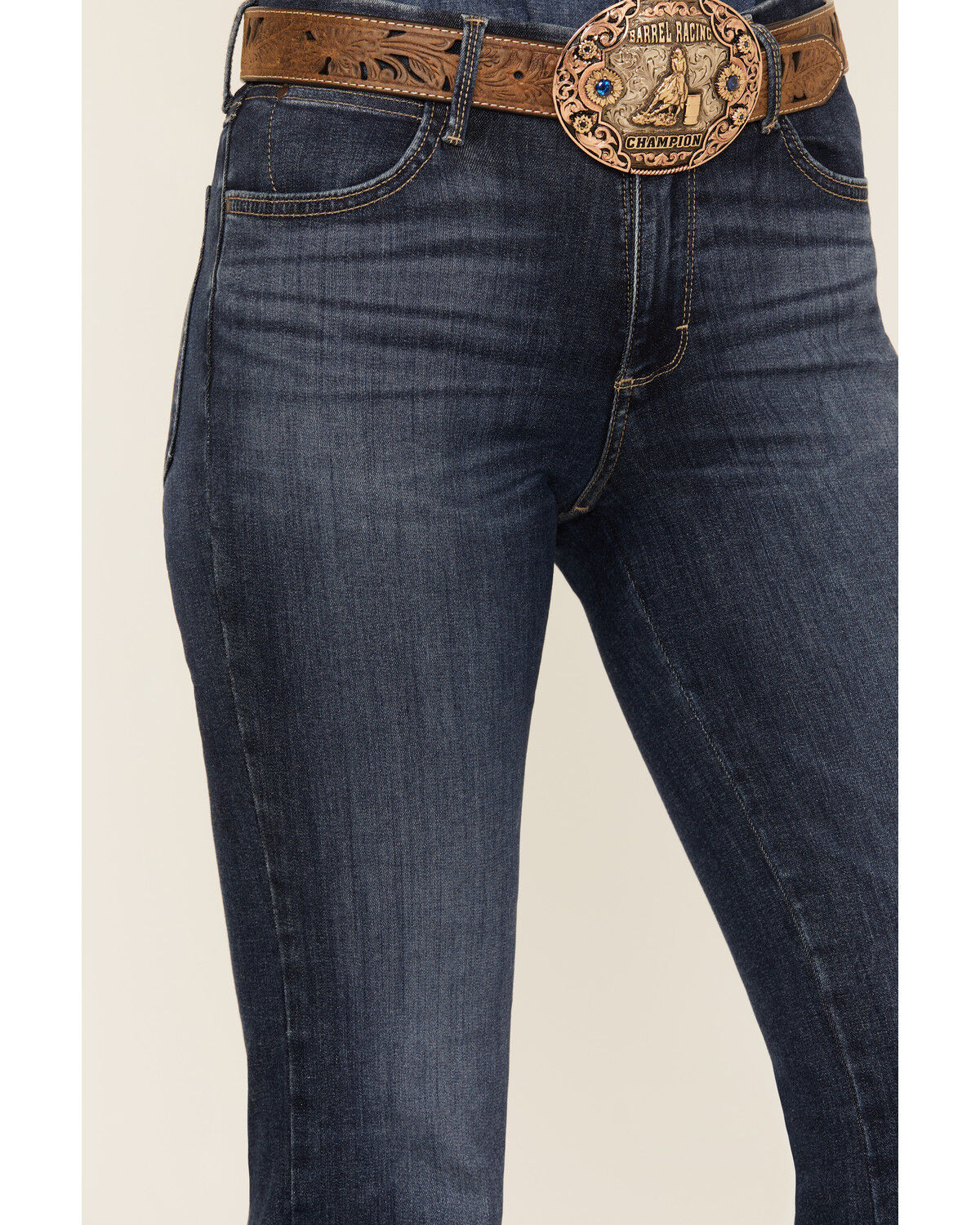 Wrangler Women's Lacey Dark Wash High Rise Bootcut Stretch Denim Jeans