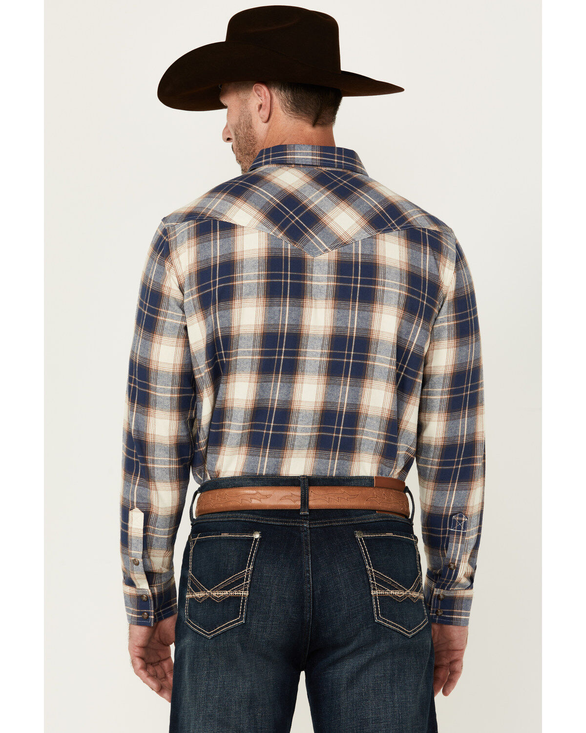 Cody James Men's Harvest Plaid Print Long Sleeve Snap Western Shirt