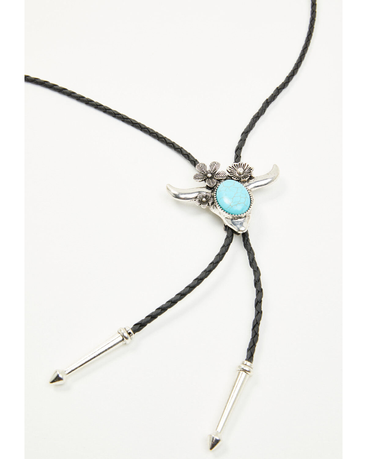 Shyanne Women's Steer Horn Flower Bolo Tie