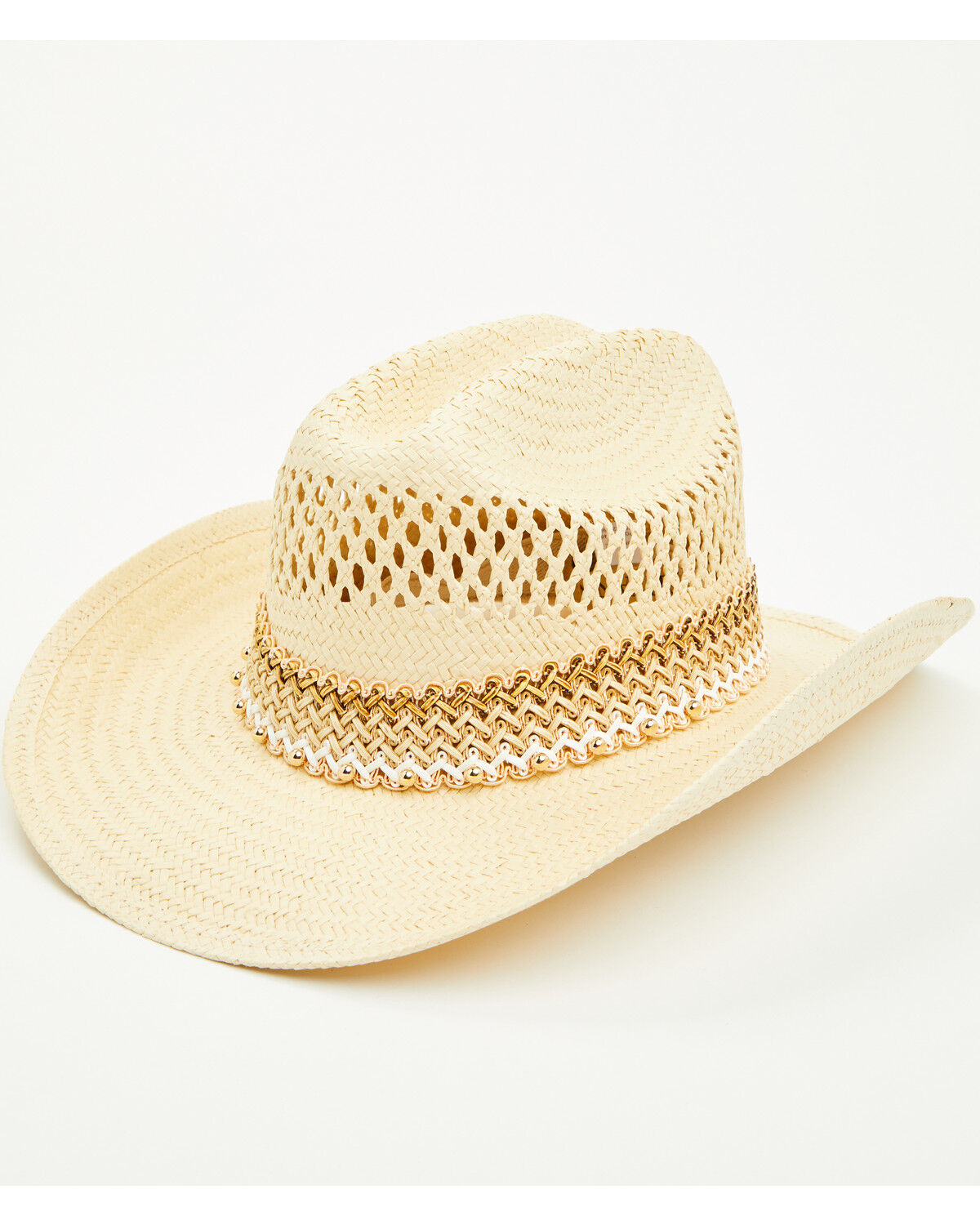 Shyanne Women's Beaded Straw Cowboy Hat