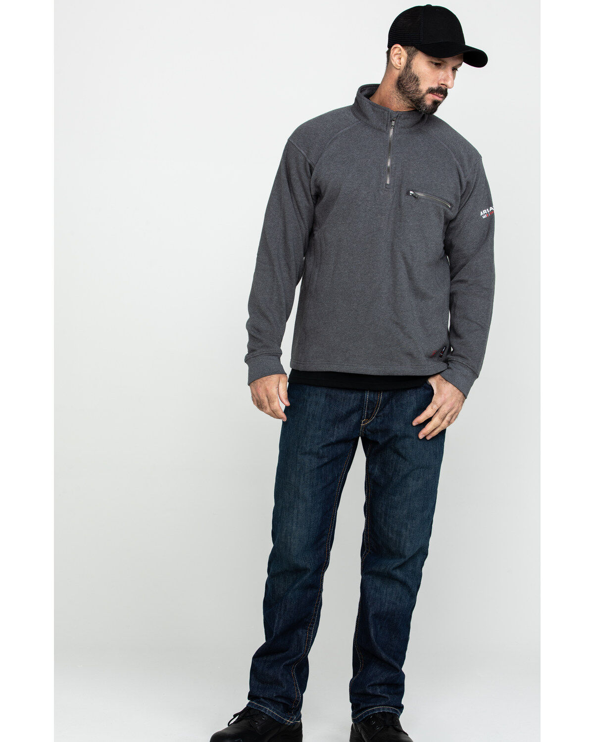 Ariat Men's FR Rev 1/4 Zip Work Pullover - Tall