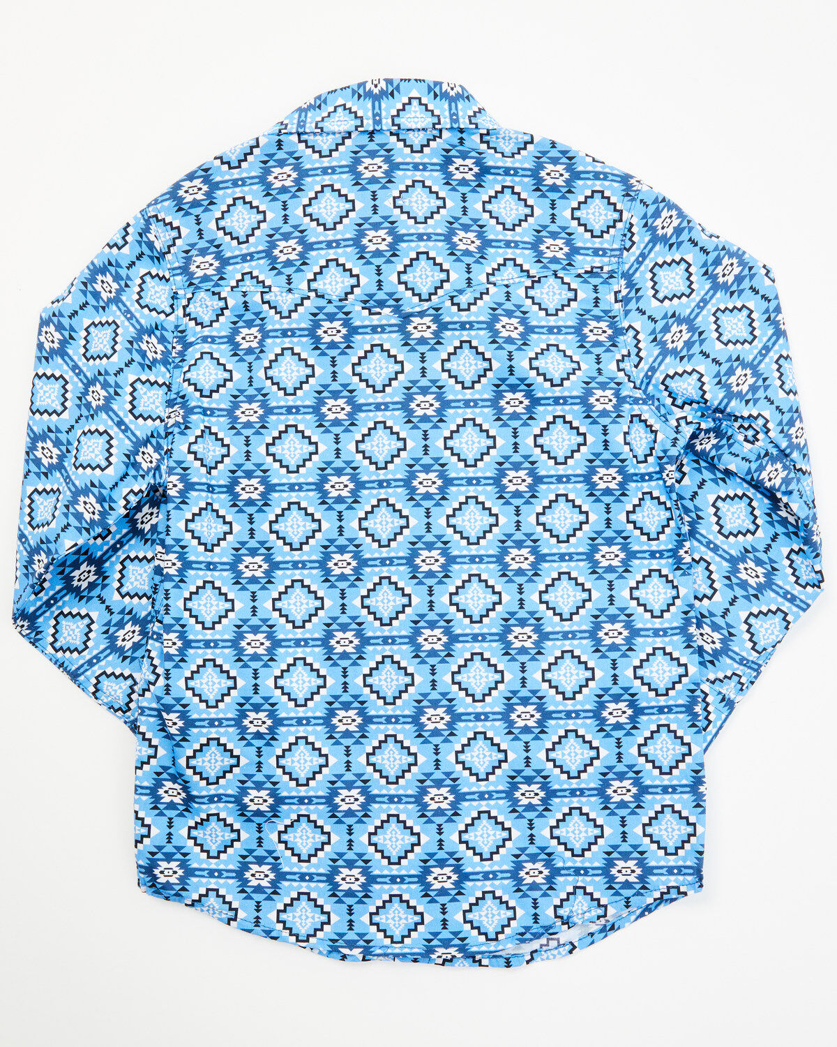 Rodeo Clothing Boys' Southwestern Print Long Sleeve Snap Western Shirt