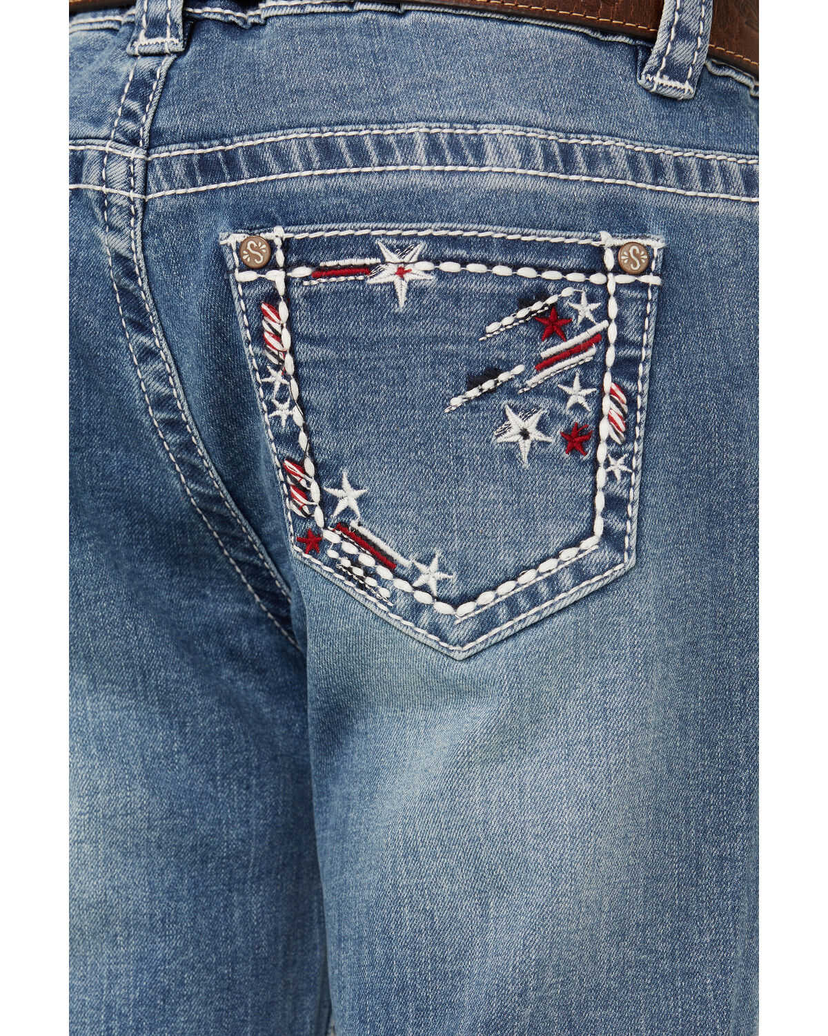Shyanne Girls' Americana Stars Pocket Bootcut Jeans
