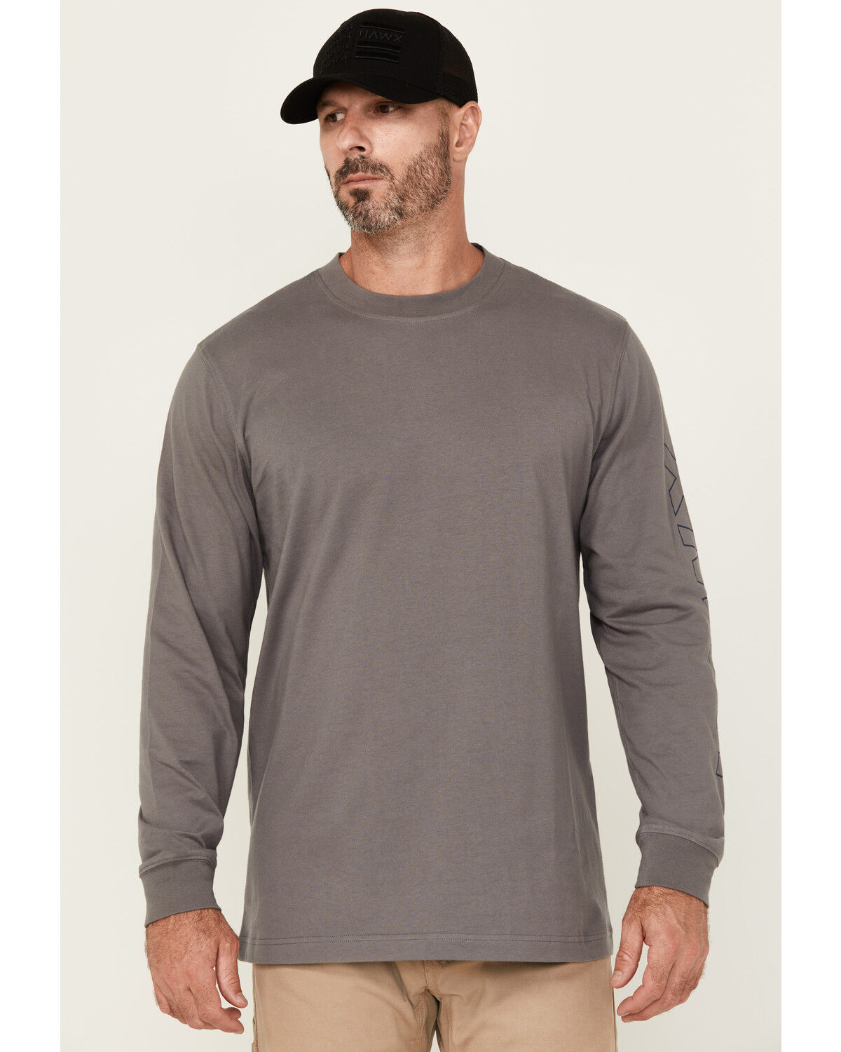Hawx Men's Roughneck Long Sleeve Graphic Work T-Shirt