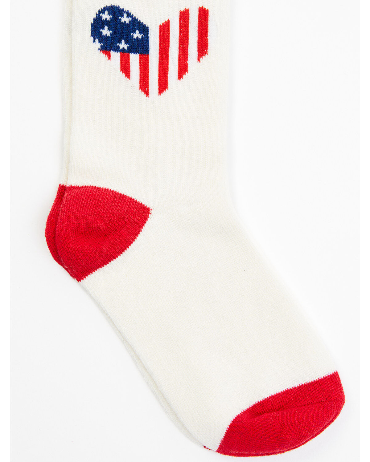 RANK 45® Girls' Americana Heart Crew Socks