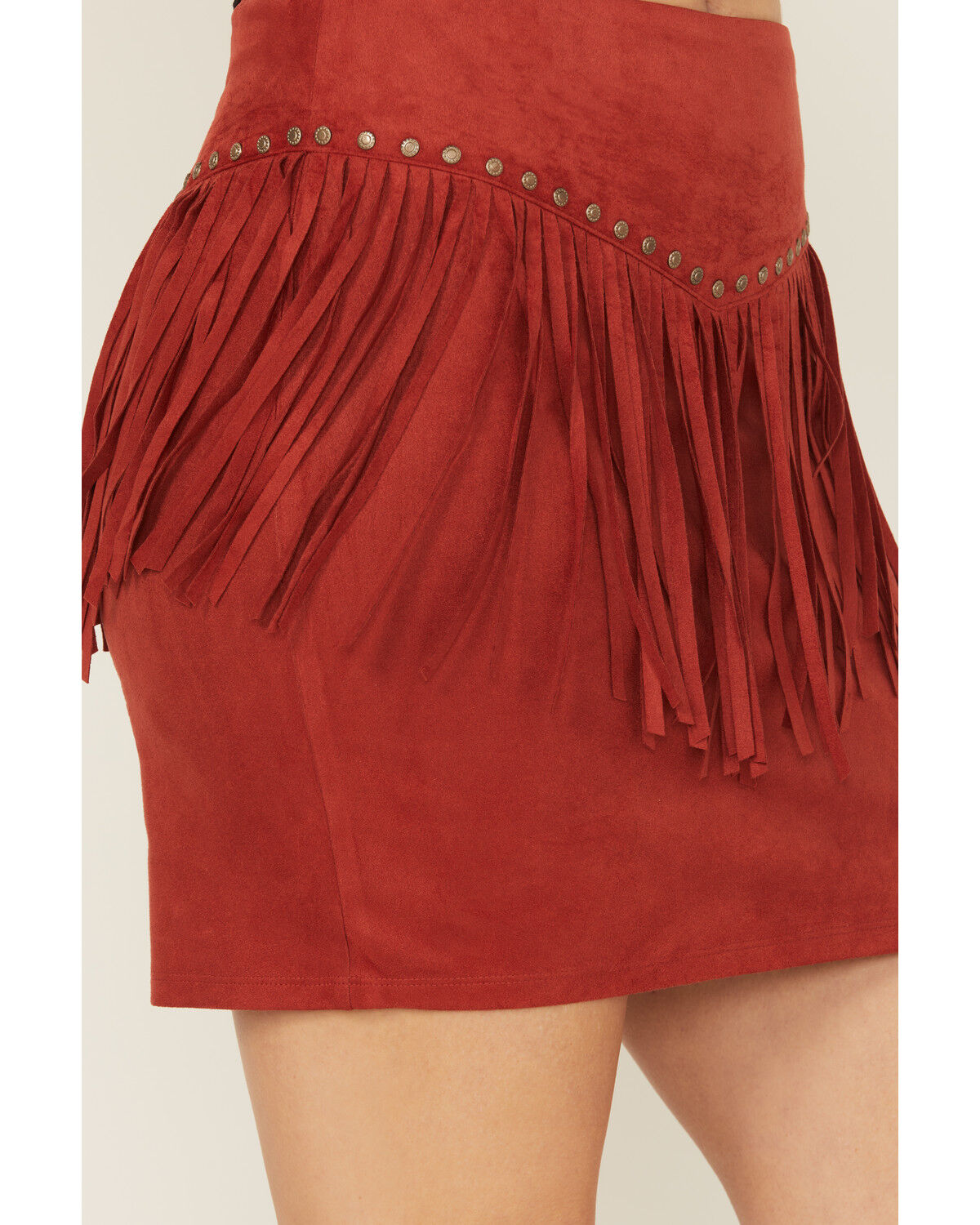 Idyllwind Women's Wylie Studded Fringe Faux Suede Mini Skirt