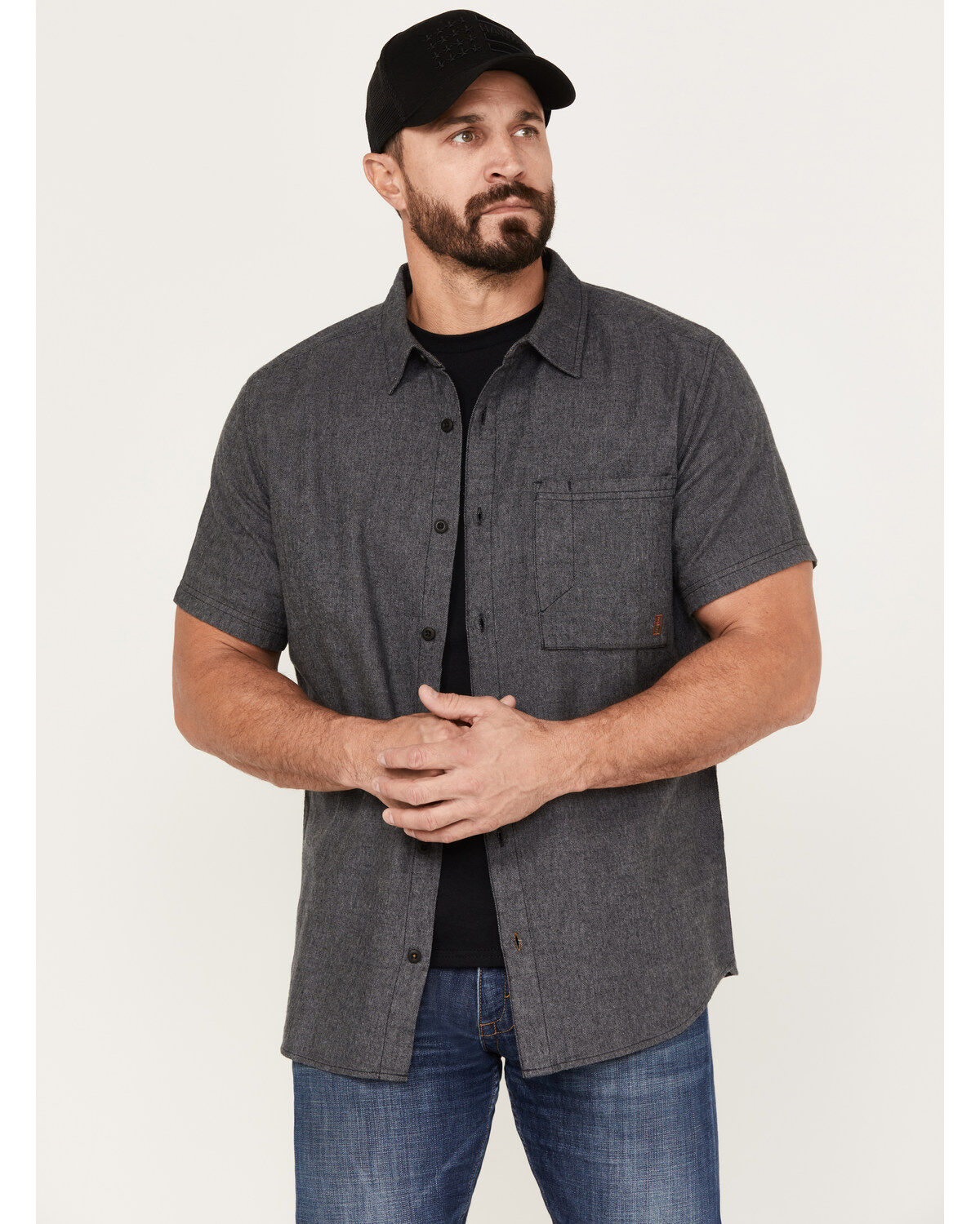 Brothers and Sons Men's Casual Short Sleeve Button-Down Western Shirt