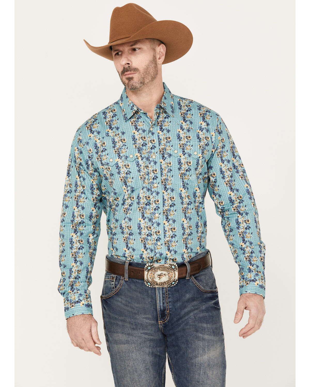 Ariat Men's Hains Retro Fit Snap Long Sleeve Western Shirt