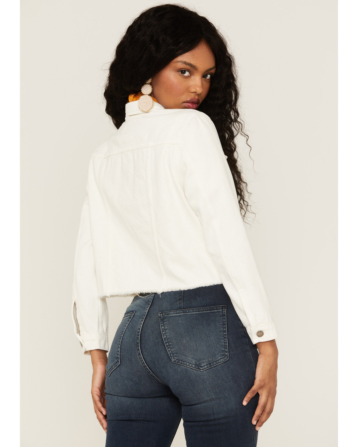 Velvet Heart Women's Jeanie Denim Frayed Hem Jacket