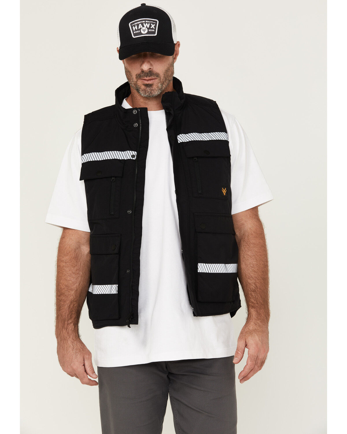 Hawx Men's Reflective Insulated Canvas Work Vest
