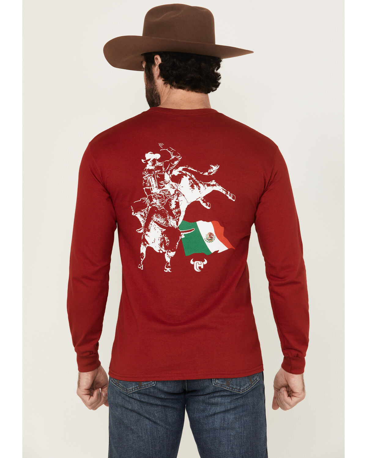 Cowboy Hardware Men's Boot Barn Exclusive Mexico Flag Bulk Long Sleeve Graphic T-Shirt