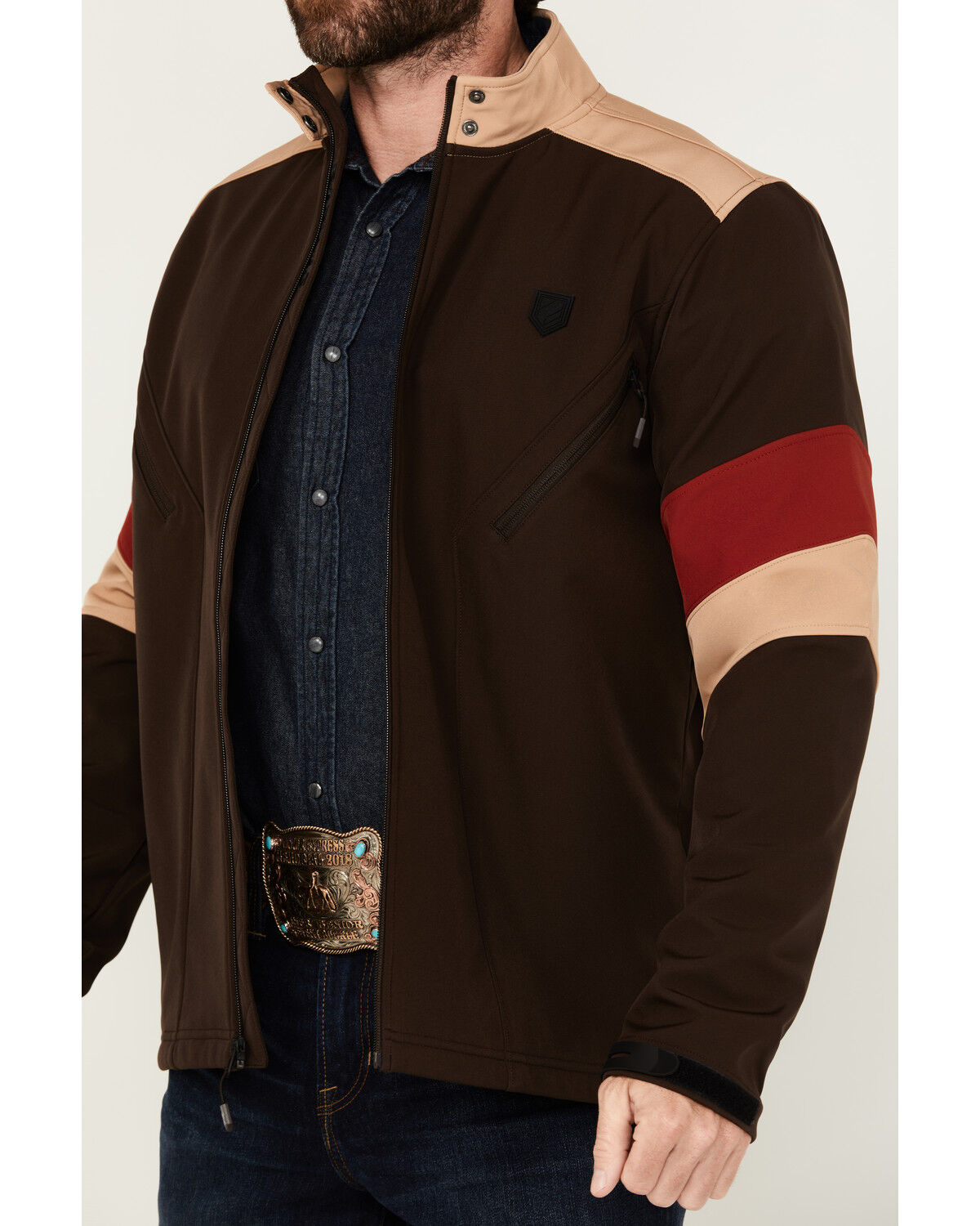 RANK 45® Men's Chevron Moto Softshell Jacket