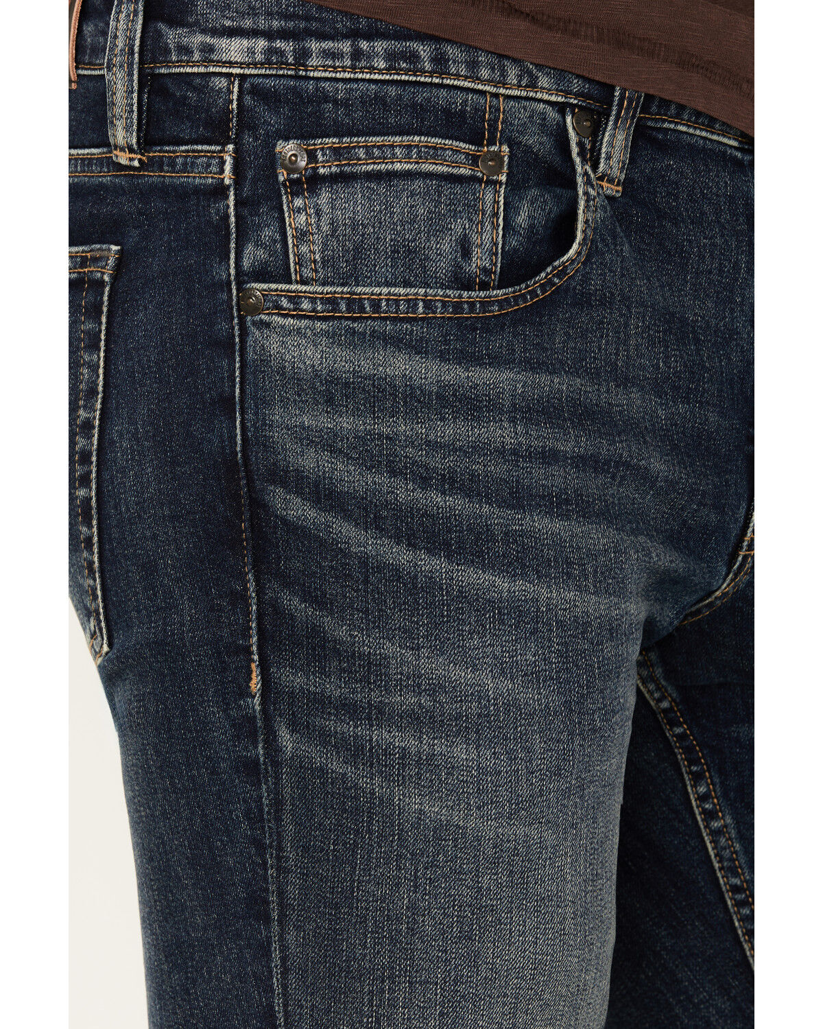 Brothers and Sons Men's Drifter Dark Wash Slim Straight Stretch Denim Jeans
