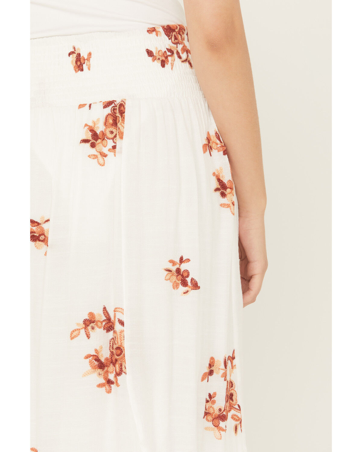 Wild Moss Women's Embroidered Midi Skirt