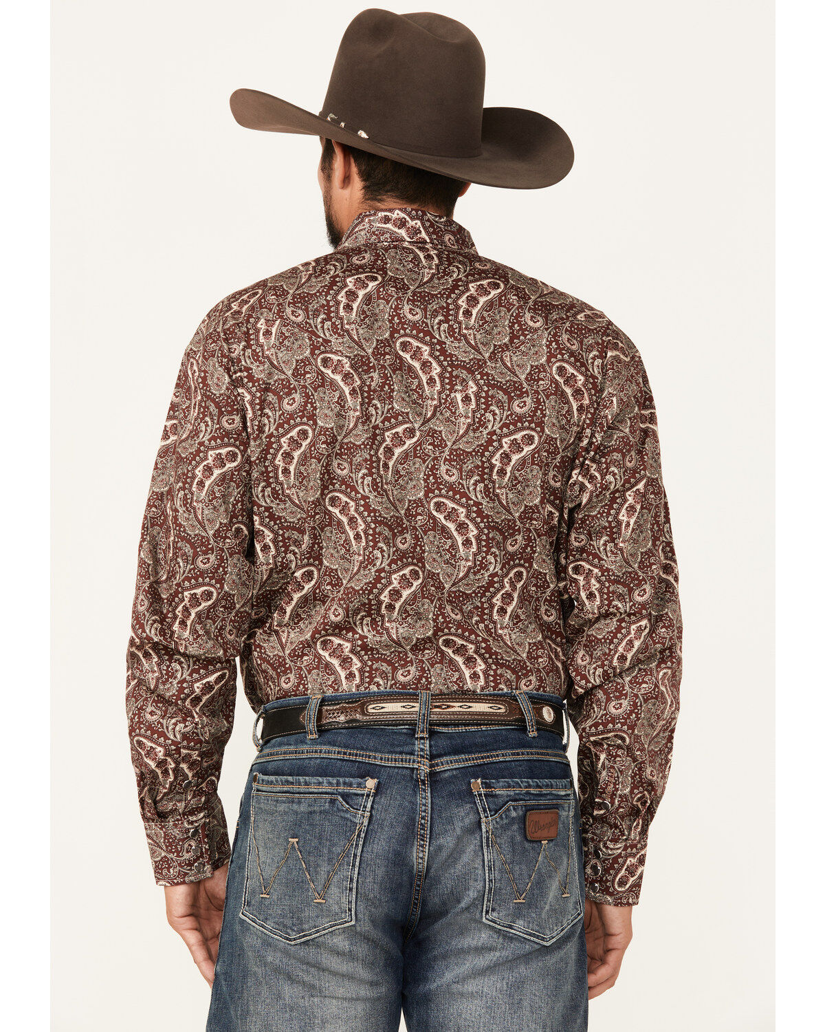 Stetson Men's Paisley Print Long Sleeve Snap Western Shirt