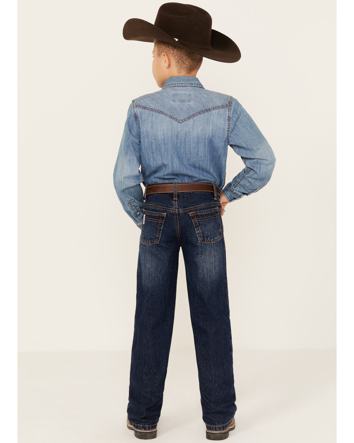 Cinch Boys' White Label Slim Straight Denim Jeans