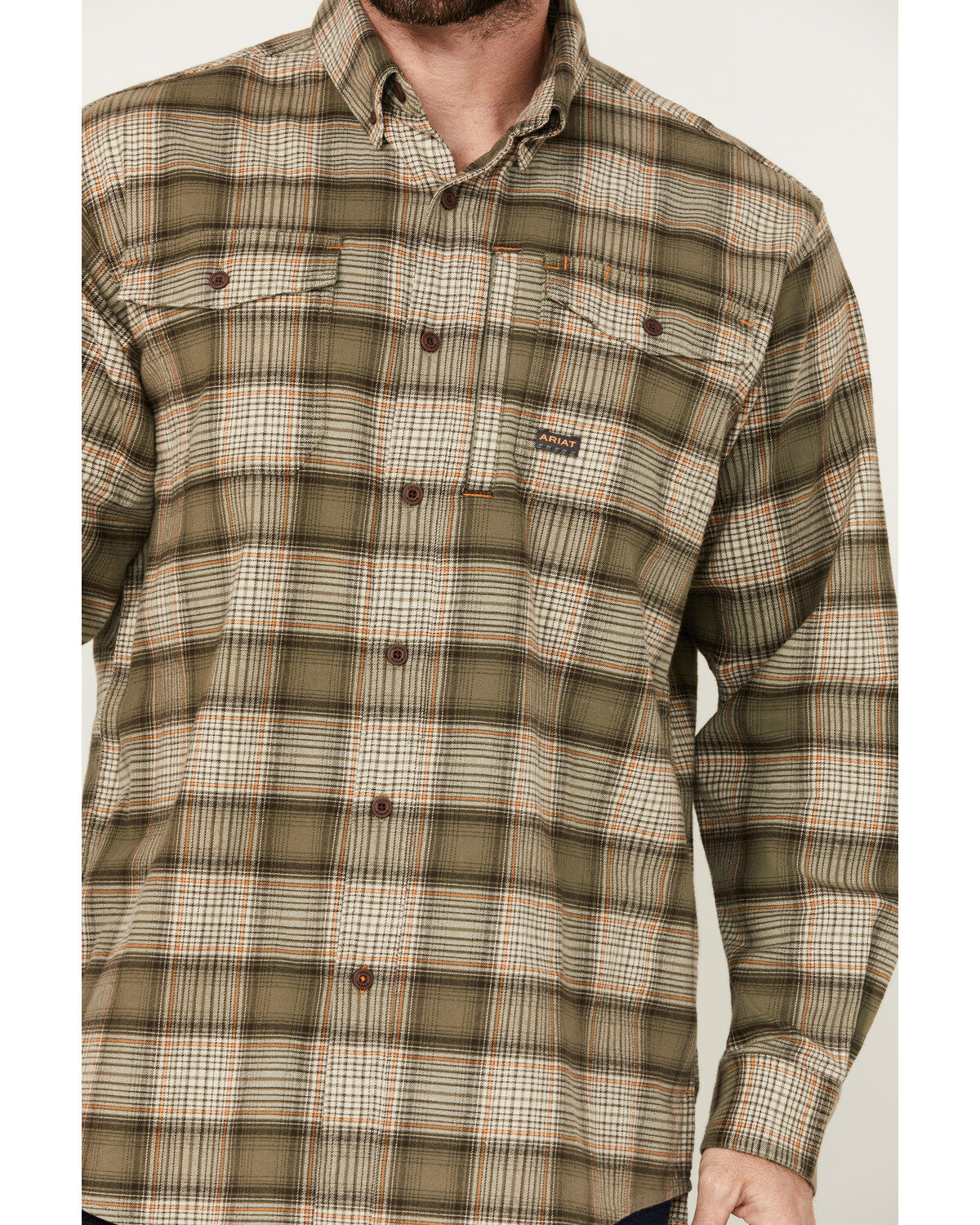 Ariat Men's Rebar DuraStretch Long Sleeve Button-Down Work Shirt