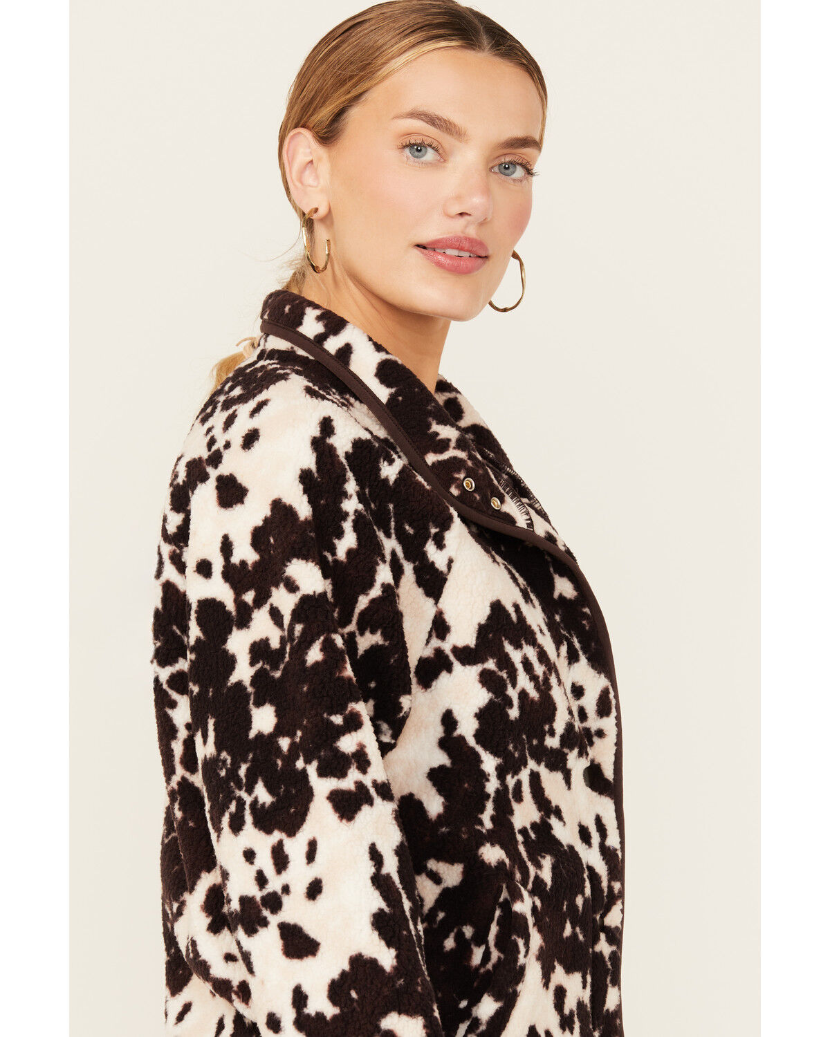 Wrangler Retro Women's Cow Print Sherpa Pullover